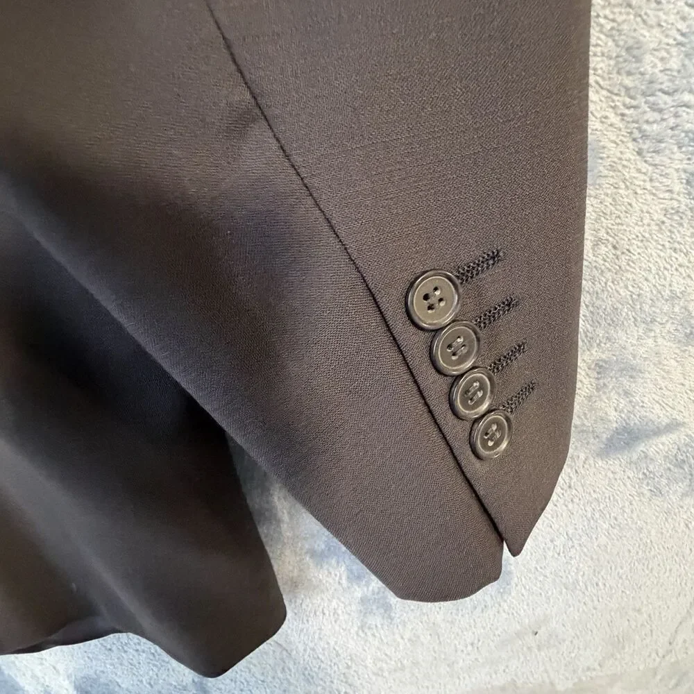 Vintage Claudio Morelli Mens 44R Navy 100% Wool Blazer Woolmark 3 Button Jacket